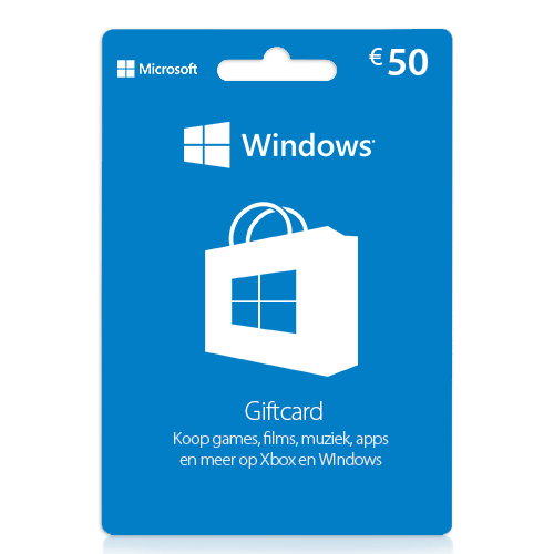 50 euro Microsoft giftcard | Microsoft cadeaukaart | Microsoft store tegoed | NL - EU