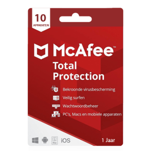 McAfee Total protection 2022 | Anti virus | 10 apparaten | 1 jaar | Windows/Mac | Nederlands | EU
