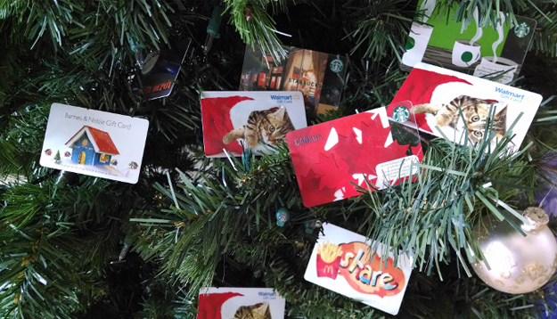christmas tree giftcards