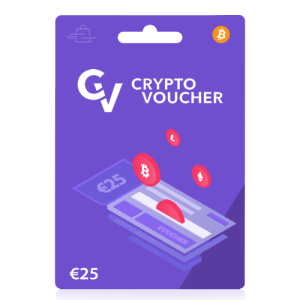 25 Euro Crypto voucher | Crypto giftcard | Bitcoin cadeaukaart | Cryptovoucher.io