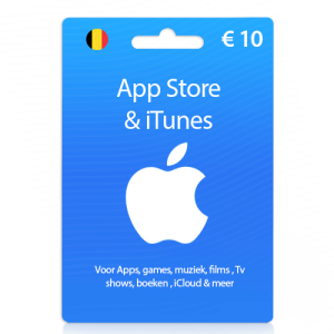 10 euro iTunes Giftcard BE | Apple Giftcard | Itunes tegoed| Belgie