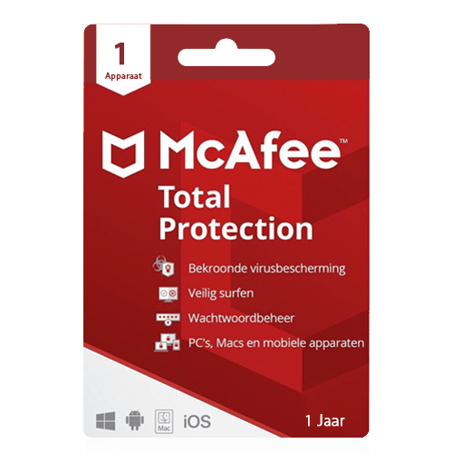 Mcafee total protection 1 jaar
